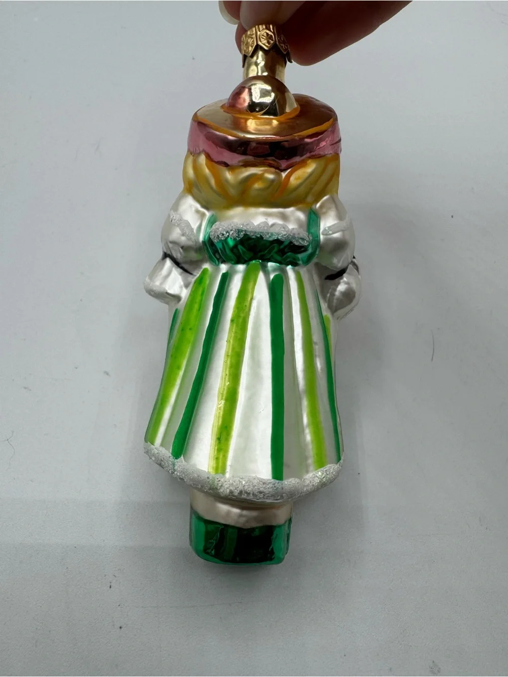 Vintage Taron Collection Flower Girl Christmas Holiday Glass Ornaments